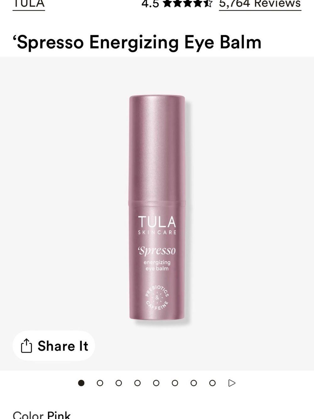 Tula Pink 'Spresso Energizing Eye Balm
